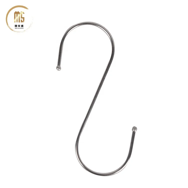 Metal hooks for clothes hanger S shaped hanger hooks,stainless steel metal S hooks for kitchen,S hangers hanging hooks