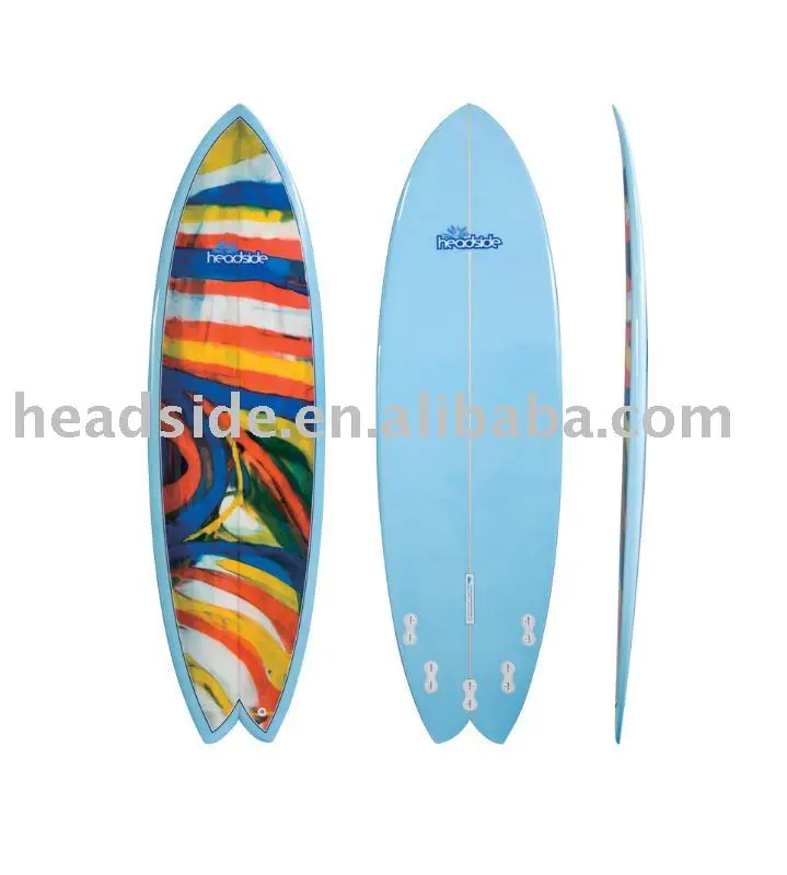 
Fancy pigment retro fish tail board surfboard 