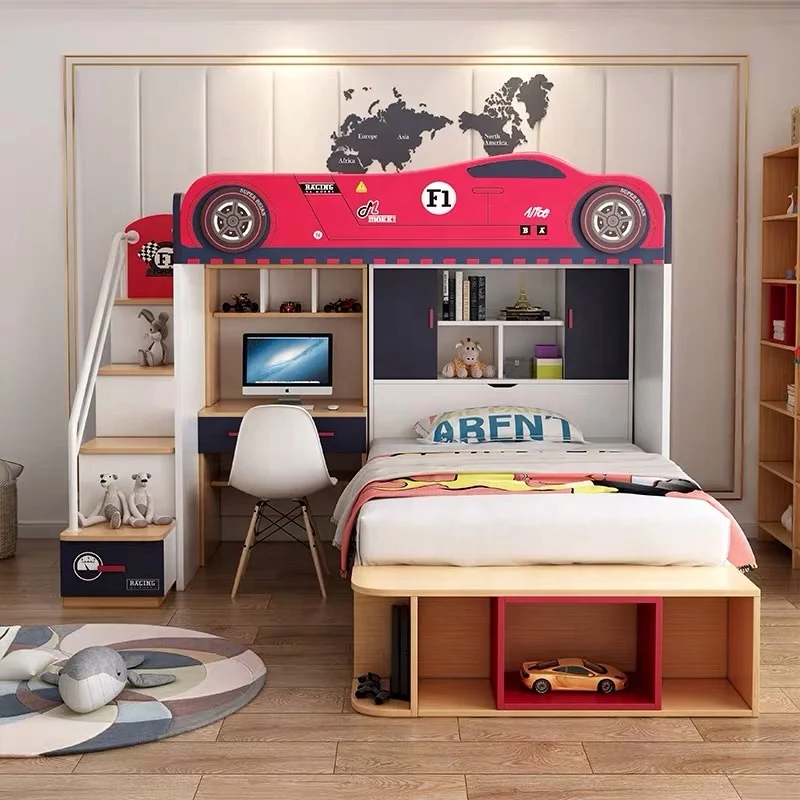 
car bed modern kids bed with desk wardrobe bedroom furniture bunk bed 103 