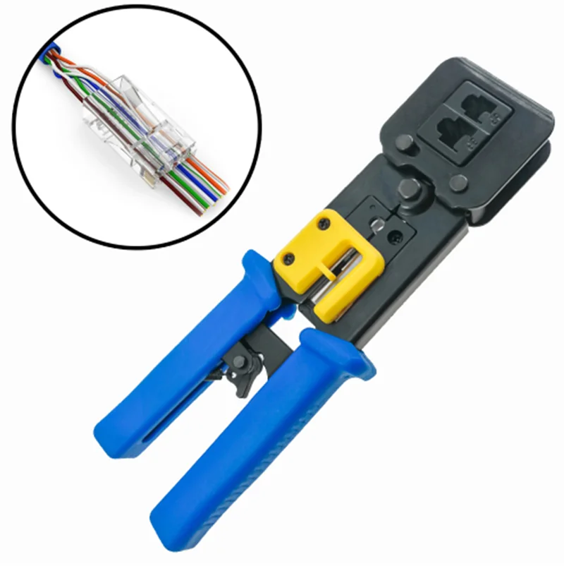 Glory Crimper Cable Cutter Automatic Wire Stripper Network Blue Crimp Plier