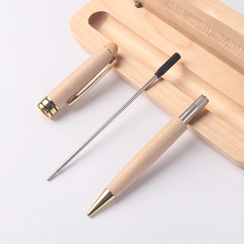 Luxury wood set pen custom logo ball pen office wooden gift set pen