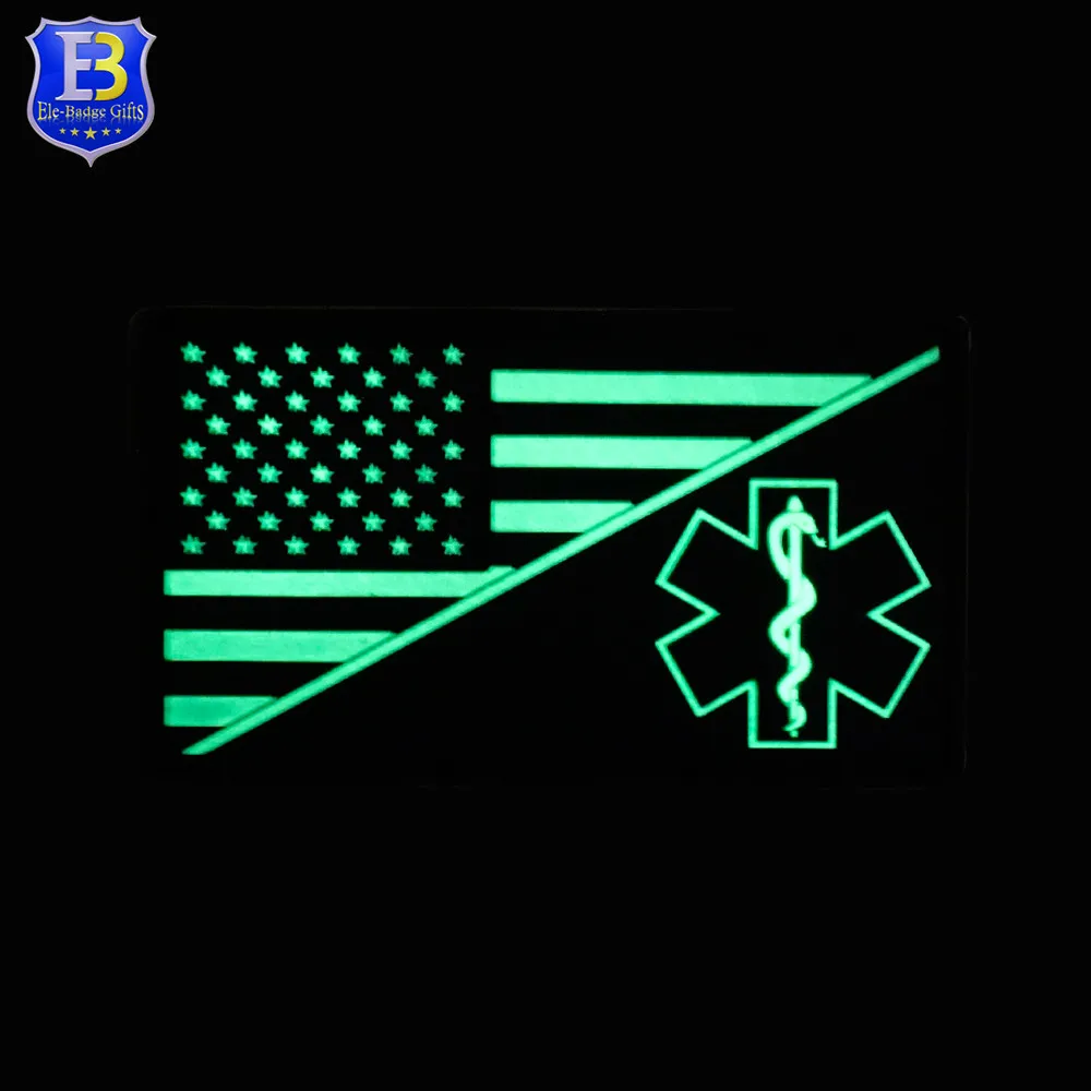 Custom Luminous Label Grow In The Dark Skullcandy Patch,3d Private Label Clothing