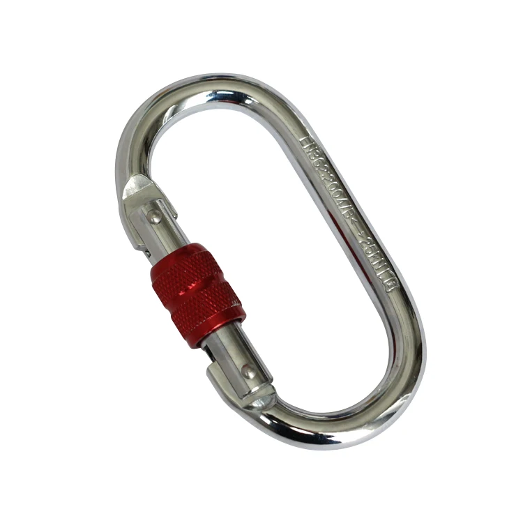 Wholesale steel 110mm climbing carabiner 25 kN Promotional Multifunctional Carabiner D Shaped Steel Carabiner