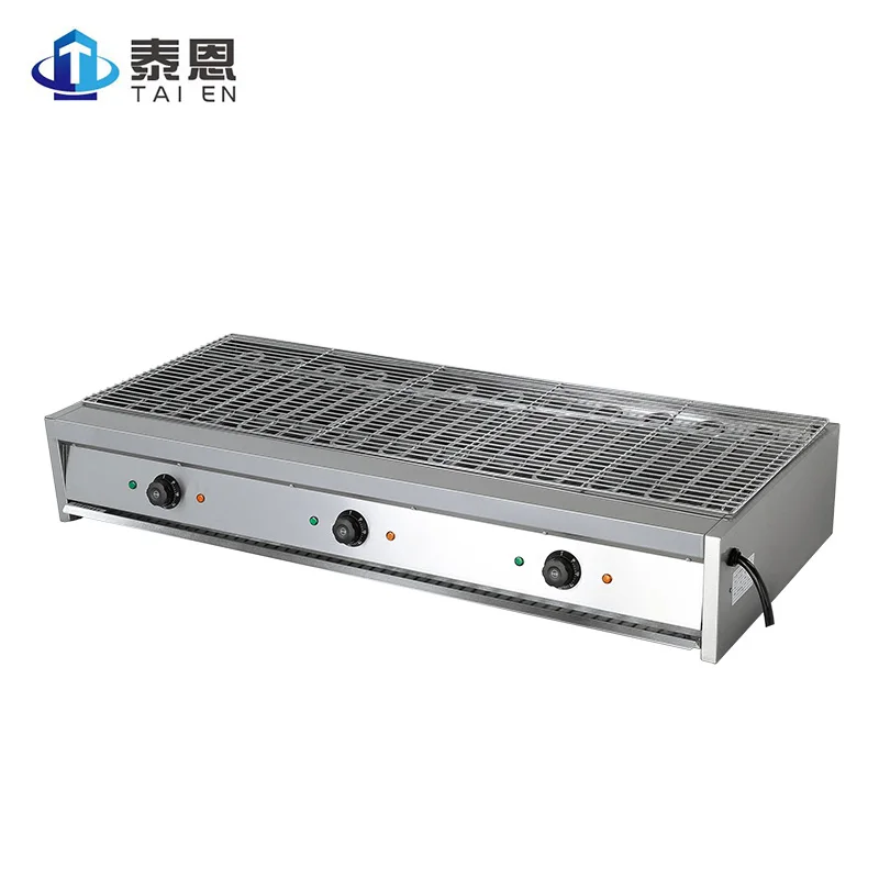
New Products Electric Heating BBQ Grill Stainless Steel Tabletop Portable Electric Skewer BBQ Machine 