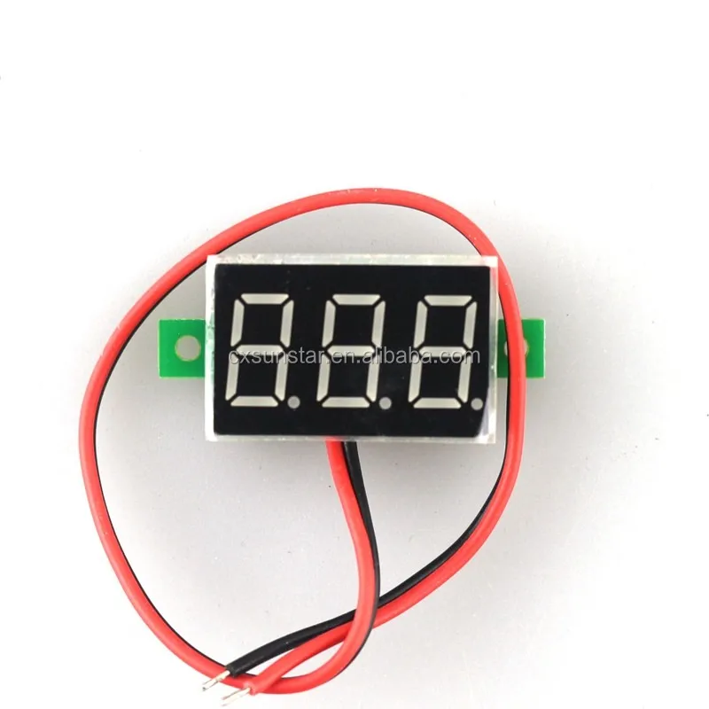Mini LED Display Digital Voltmeter DC 3-30V Battery Monitor Car Voltage Tester Meter Monitor Auto White 2 Wires 0.36 Inch