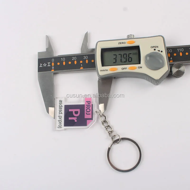 Custom shape Eco-Friendly epoxy acrylic charm keychain transparent Anime Keyring