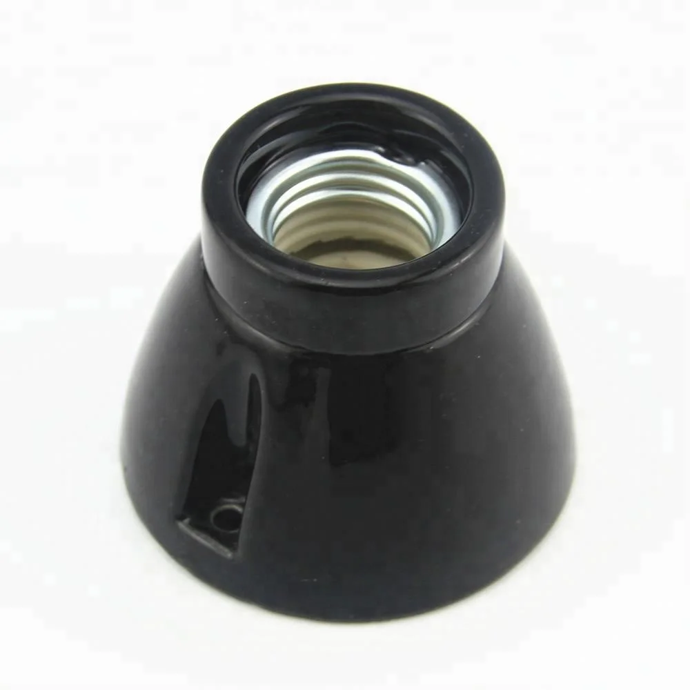 Retro Ceramic bulb socket e27 Classic floor lamp holder Retro straight porcelain E27 wall lamp socket
