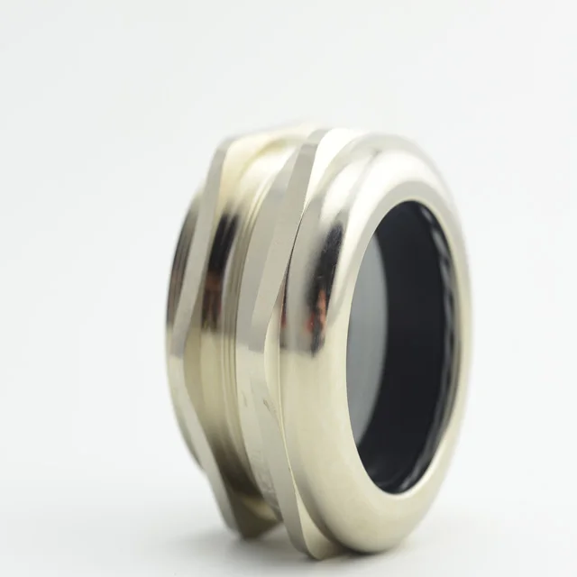 Удлиненная Метрическая резьба IP68 никелированная латунная металлическая кабельная втулка