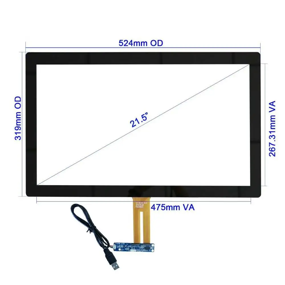 23,8 дюймов HD PCAP емкостный сенсорный экран ЖК-монитор 23,6 дюймов киоск PCAP сенсорный экран LCDinteractive реклама торговый автомат