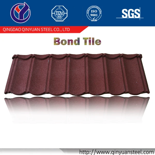 Free sample color stone coated metal roofing tile for building, Exquisite workmanship sand coated roofing tile