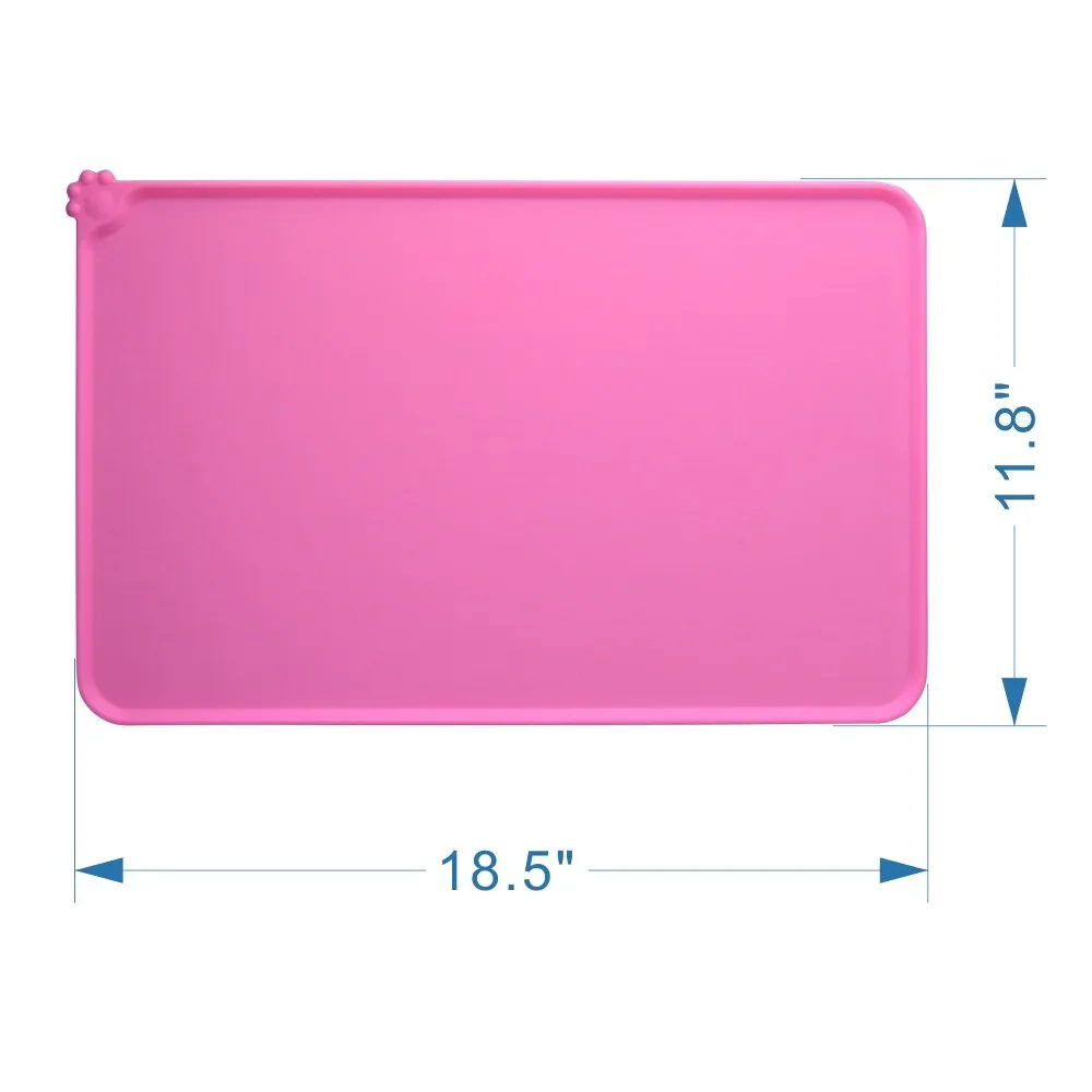 Colorful Reusable Anti-Slip Silicone Pet Feeding Mat Dog Food Mats