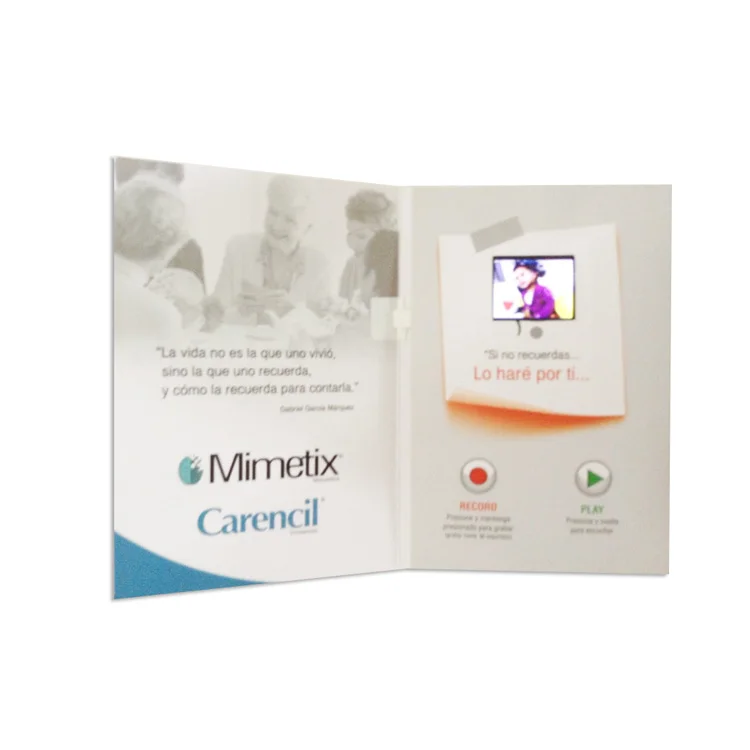 Заказ 2.4 дюймов цифровой ЖК-экран видео брошюра