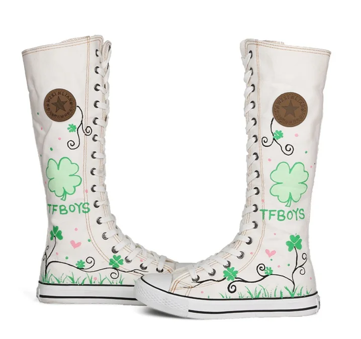 New Design Rubber Outsole Women Men Canvas Boot Wholesale Name Brand Shoes