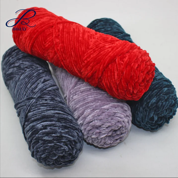 Новинка 2019, синельная пряжа Bojay толщиной 3 мм для ручного вязания и вязания крючком, 100% Полиэстеровая синельная пряжа