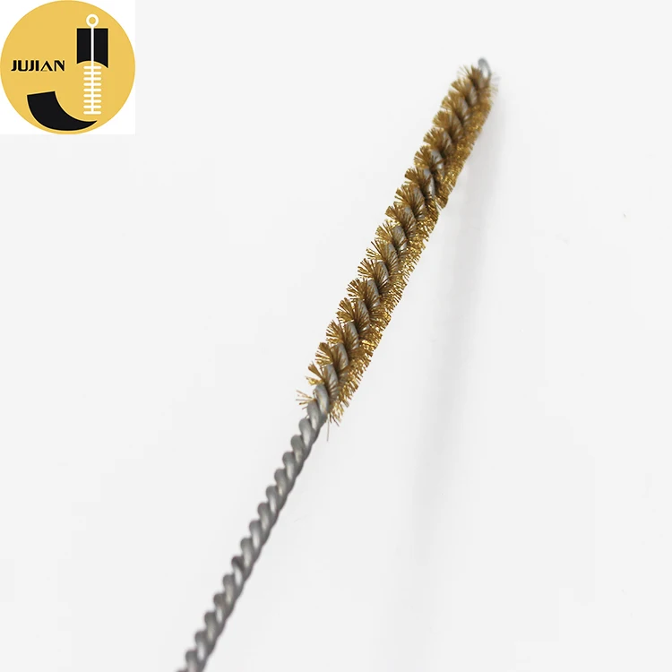 Conveyor Cleaning Roller Deflector Polishing Descaling Round Twisted Copper Brass Wire Brush