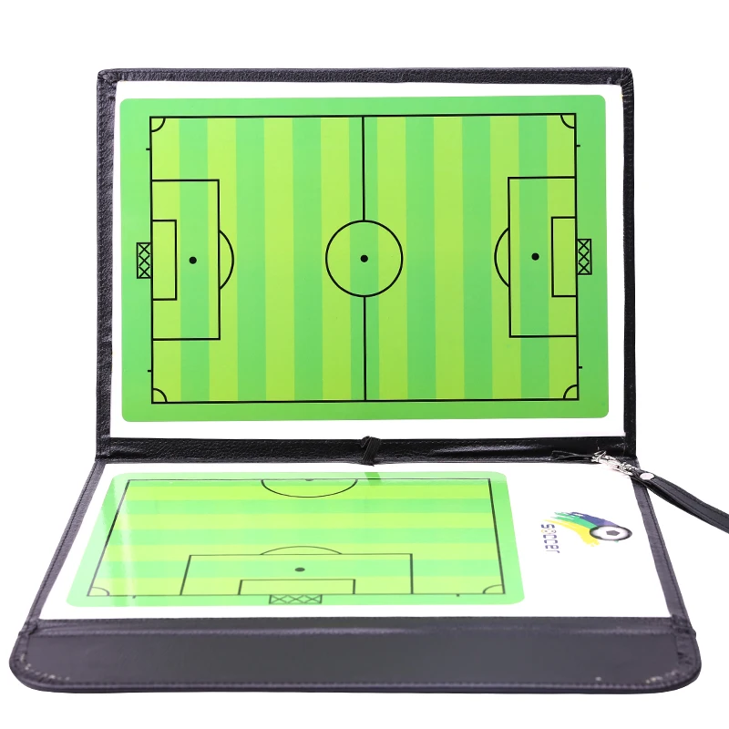 3folding soccerl tactic board with pen , pawns,eraser