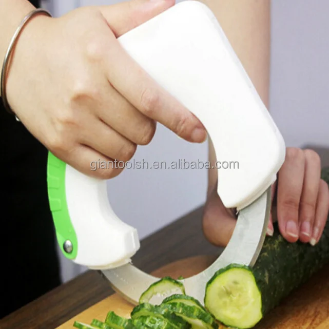 Rolling circular knife handy chopper slicer manual vegetable cutter kitchen foil cutter