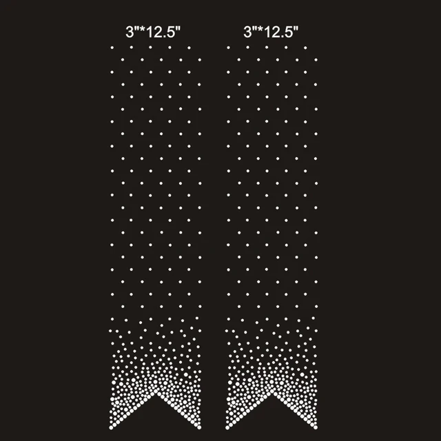 Iron On Custom Strips Crystal Rhinestone Transfer  Cheer Bow Design