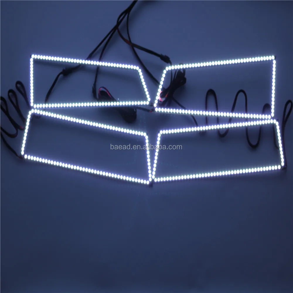 
chasing angel eye led headlight 03-06 multi-color changing halo ring light 