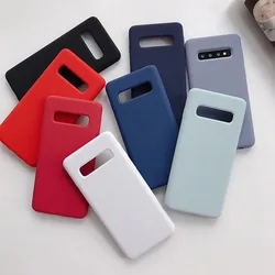 2019 Hot Sale Soft Touch Liquid Silicone Phone Case for Samsung Galaxy S10 S9 S8 Cover