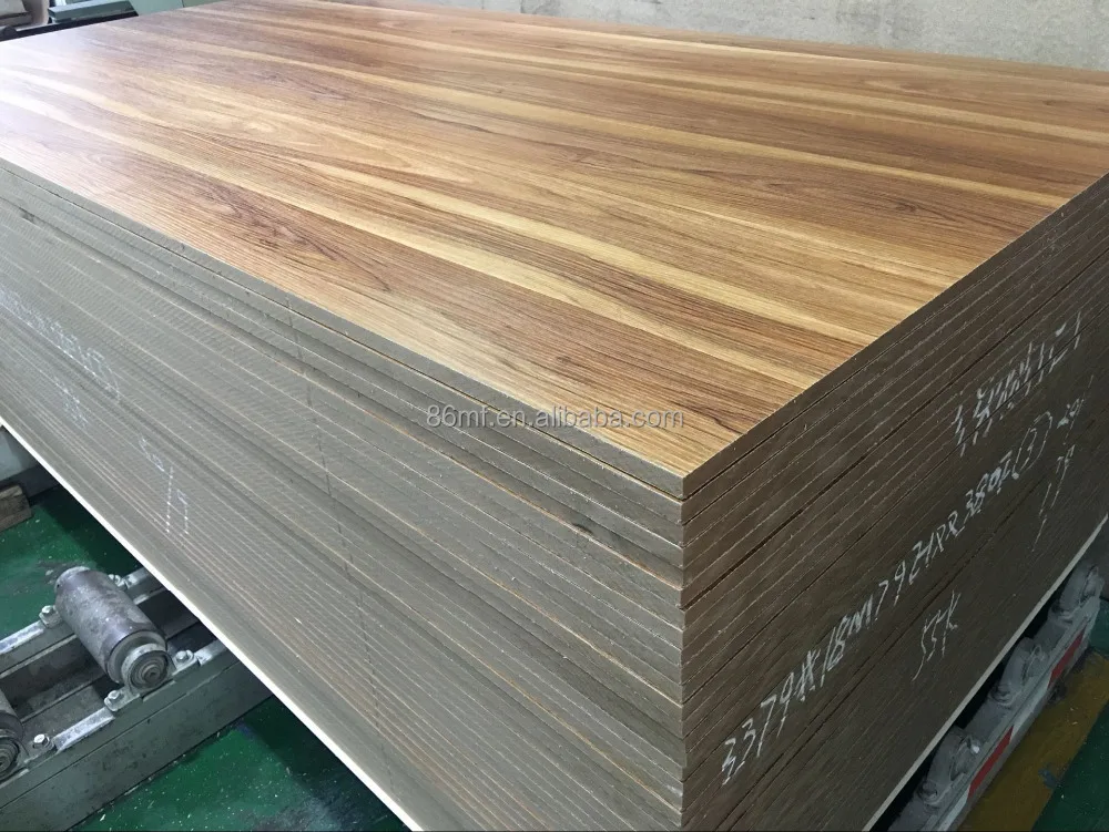 
15mm 25mm furniture grade beech color melamine mdf panel 