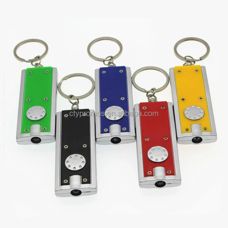 Custom Promotional Mini LED Lights Keychains Flashlight Ultra Bright Flashlight Portable Key Chain Flash Light Torch Key Ring