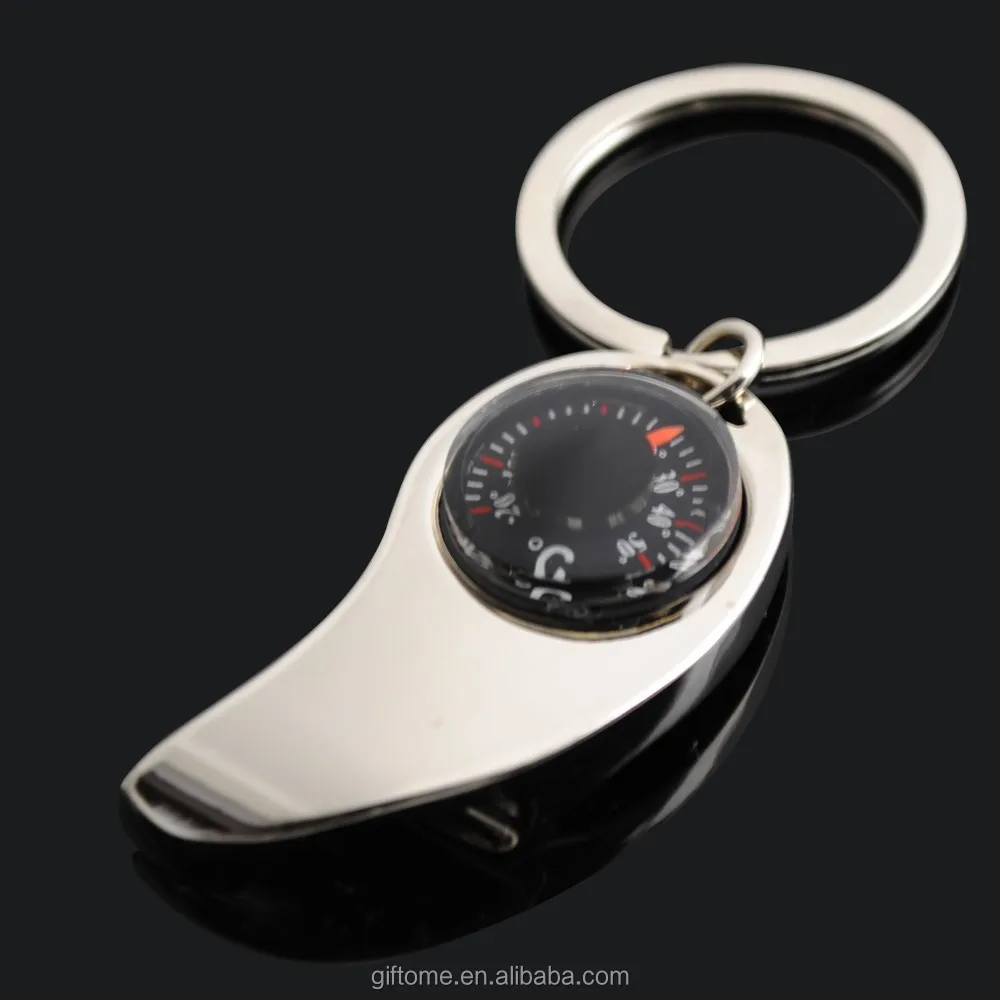 metal custom bottle opener thermometer keychain