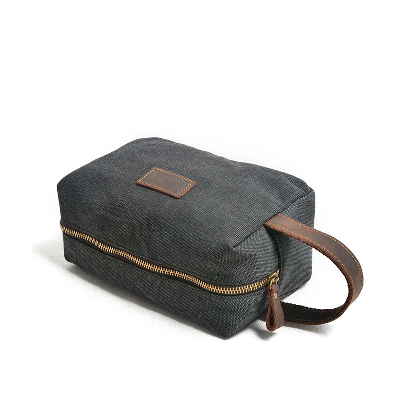 Yasoomade custom cotton makeup cosmetic money bag men women leather fashion travel make up toiletry
