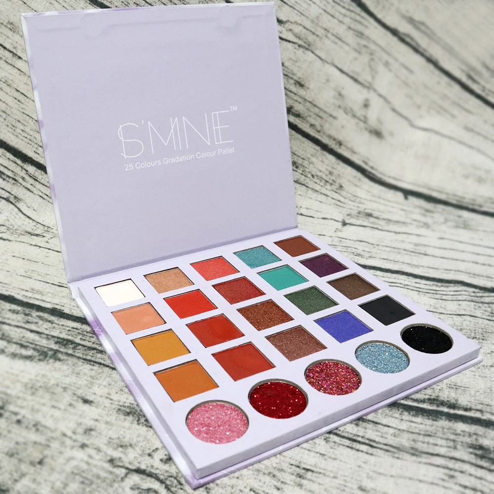 3 in 1r Matte Glitter Pressed Eye Shadoironing 25 Colors Highly Pigmented Eyeshadow Palette Palette Waterproof Powder