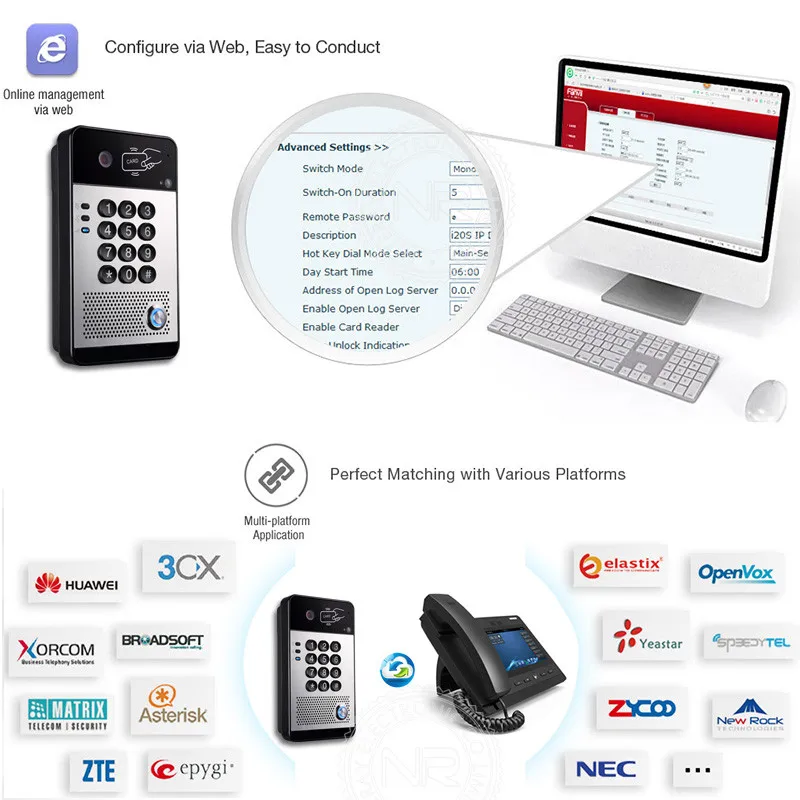 VoIP video intercom system for apartments security door phone waterproof designed