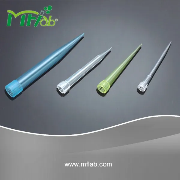 medical lab universal plastic Eppendorf micro 200ul 1000ul 1ml graduated white yellow blue micropipette pipette tips