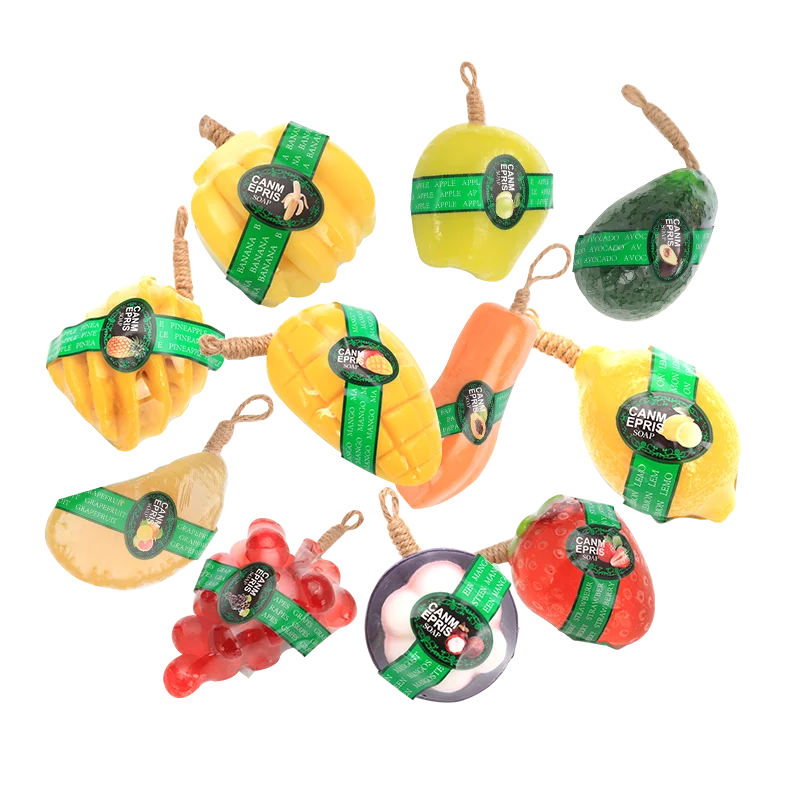 Hot selling Canmepris fruit soap thailand shaped handmade olive whitening natural soap