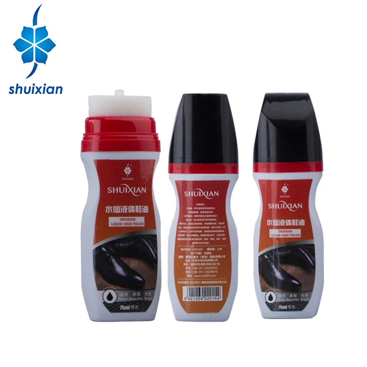 Black bulk shoe care liquid shoe polish shining liquid