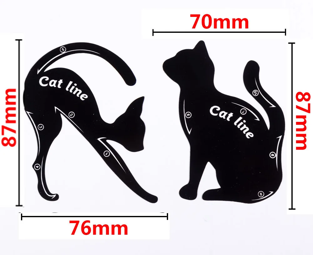 
Makeup Tool Drawing Eyeliner & Eyeshadow Stencils Cartoon Eyeliner Reusable Model Black Cat Liner 