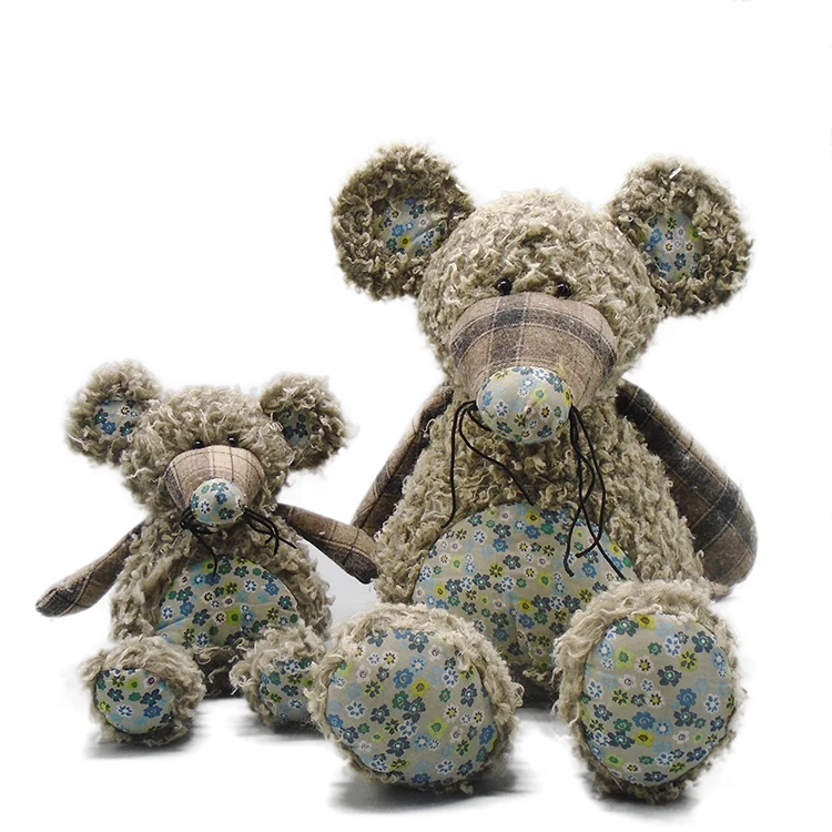 Новый дизайн мягкая мышь вышитая плюшевая игрушка серая плюшевые игрушки