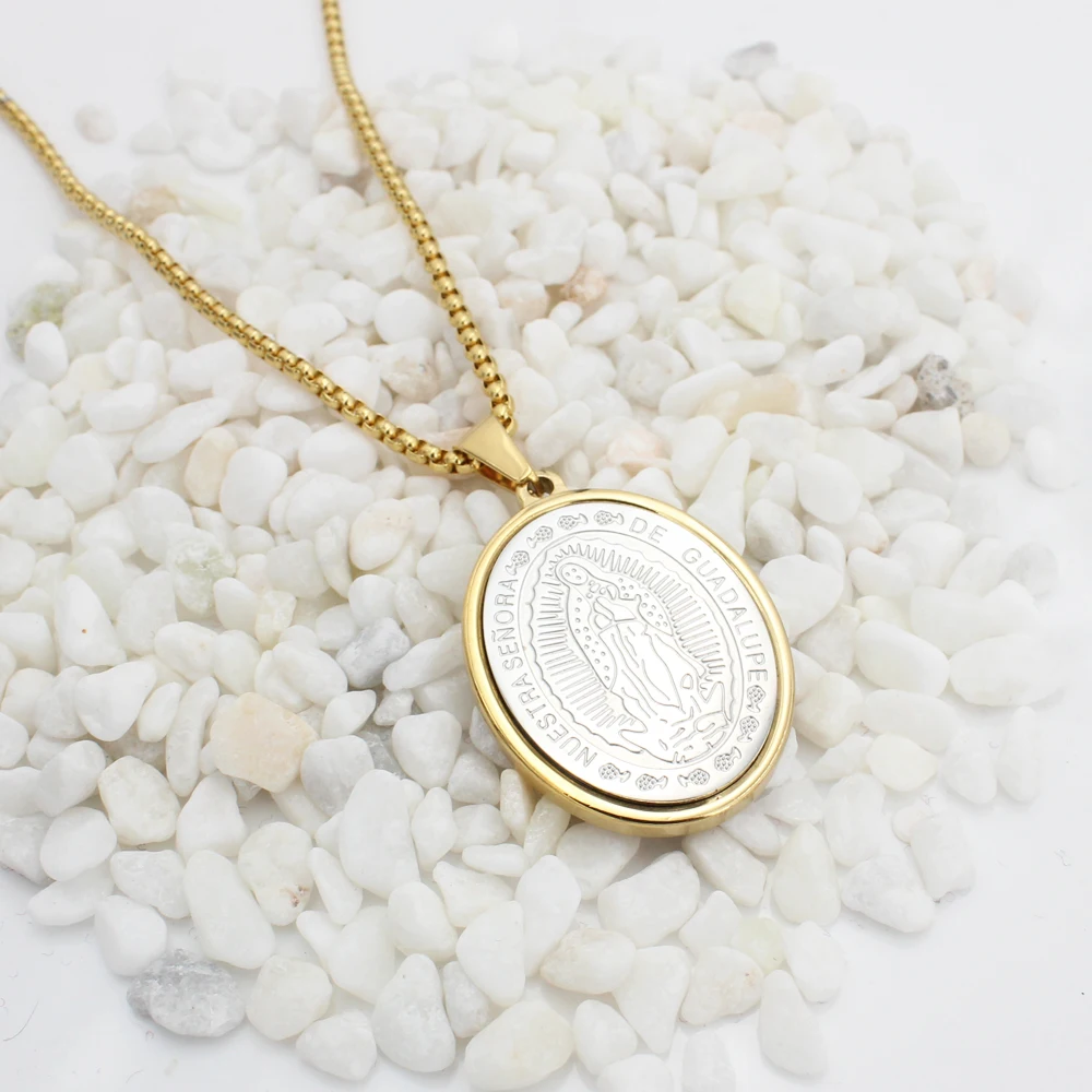 Stainless Steel Gold Filled Jesus Piece Style Bling Iced Out Jesus Christ Charm Religion Pendant Necklaces For Men