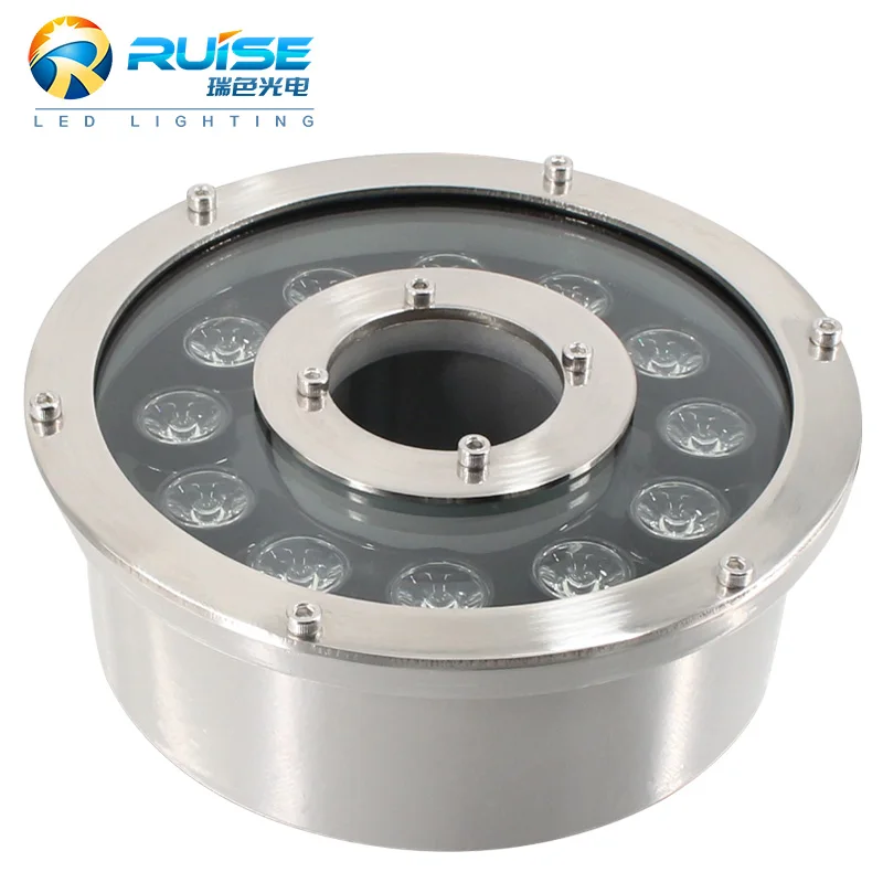 12w Economic Aluminum DMX RGB IP68  Colorful Lighting  LED Fountain nozzle light LED Fountain Lamp