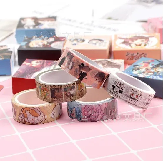 
Anime surrounding box tape work cell killing angel hand stationery tape cartoon stickers, cartoon and paper pn6476 