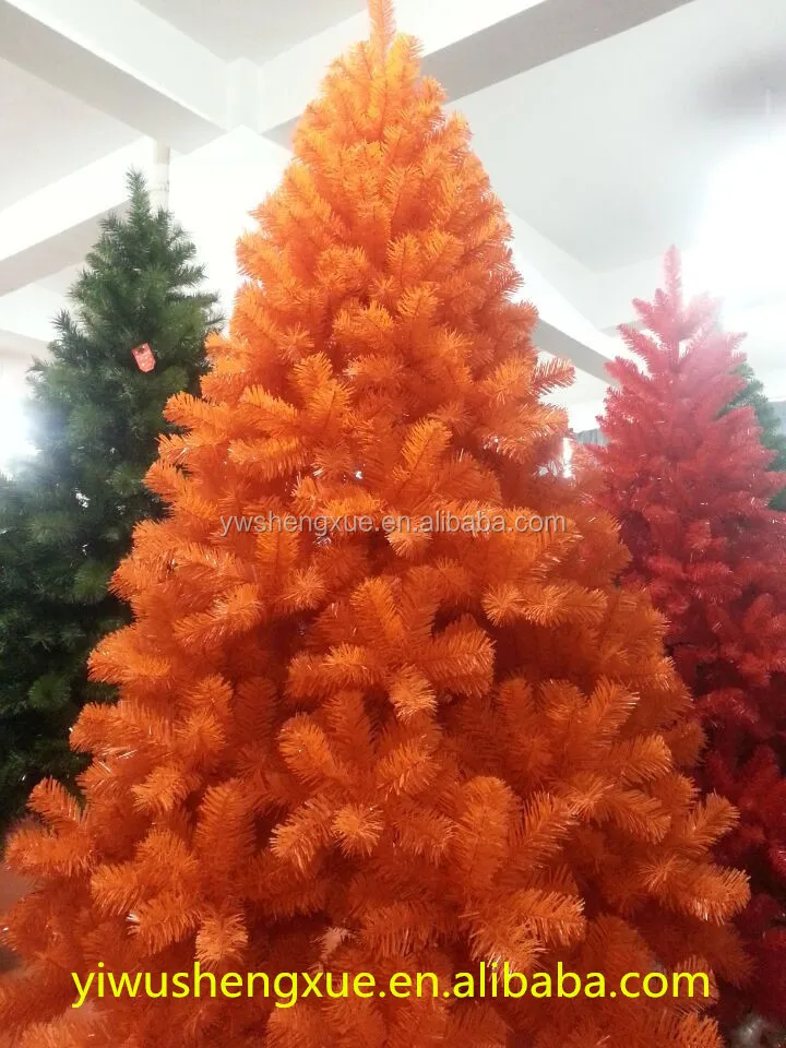 PVC Pine Needle Christmas Tree Orange Color Handmade Christmas Tree Xmas Tree