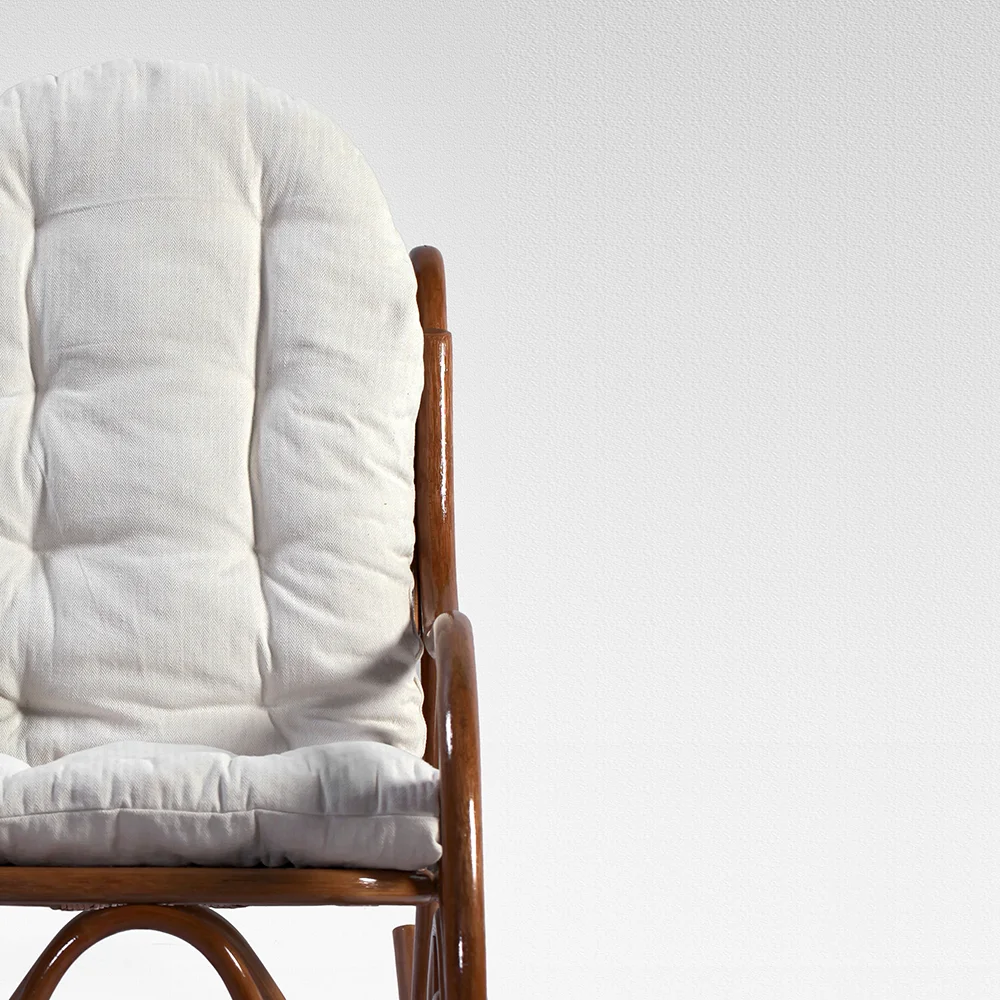 
Comfortable Rattan Rocking Chair Natural Rattan Chair with Cushion Lounge Chair 