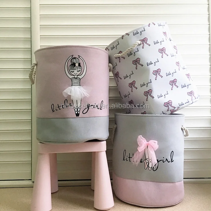 
Baby Girl Lovely Princess Canvas Foldable Storage Bin Basket 