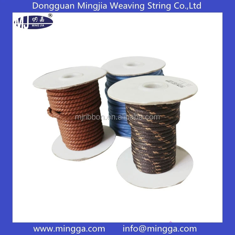 wholesale colorful different size wax cotton cord