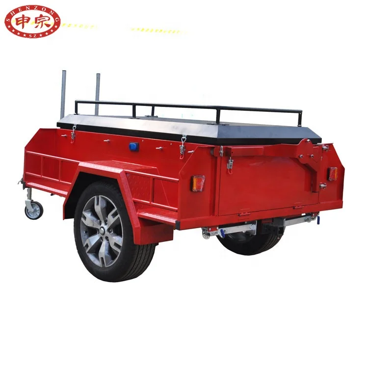 Waterproof side opening foldable travel car trailers with brakes