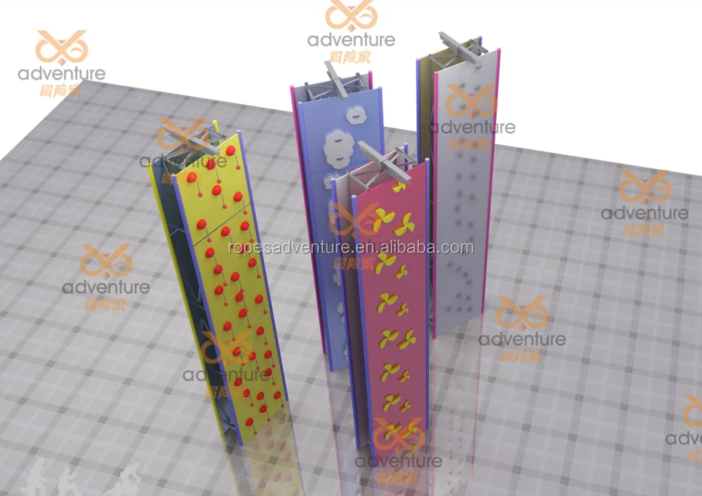 play gym equipment rock climbing wall, climbing rope wall, adventure climbing