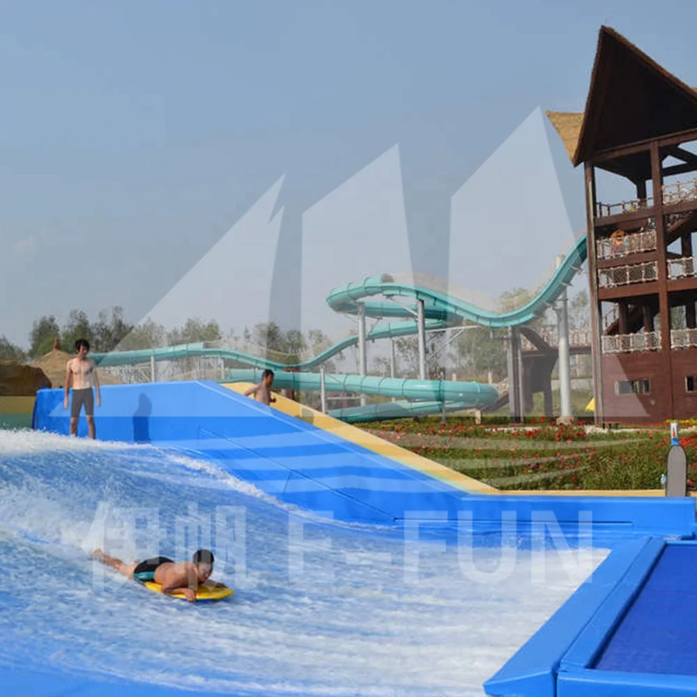
Big Surfing Blue Fiberglass Water Slide FlowRider for Water Park Amusement 