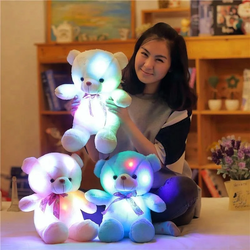 Customized Stuffed led light teddy bear Cute Soft Animal Bear Toys Led Oso De Peluches Teddies Shining Plush Teddy Bear With Led