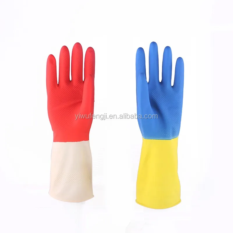 Long fancy household latex gloves/Fingerless Hand Protective Safety Gloves Household Latex Gloves