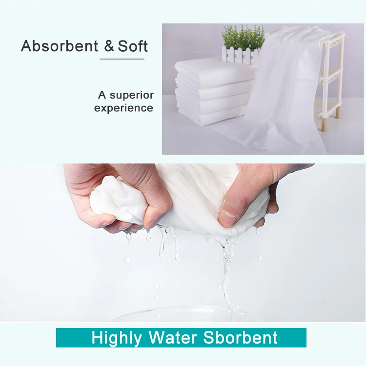 
Lint-free Home Disposable Bathroom Shower Spunlace Nonwoven Bath biodegradable towel 