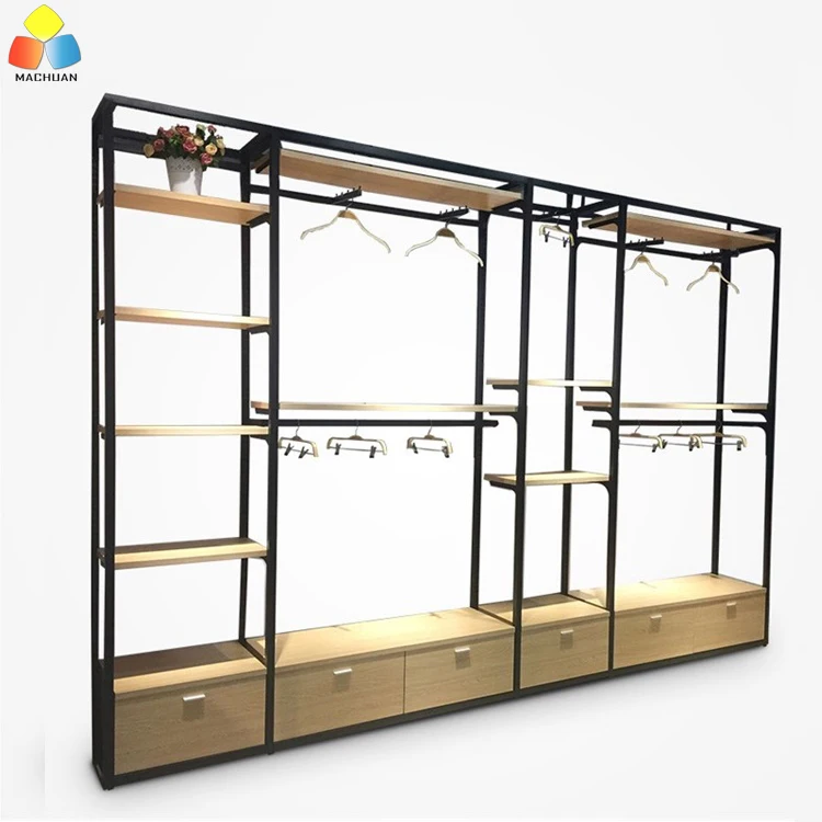 Creative Design Retail Shop Metal Display Rack Clothing Rack Display For Garment