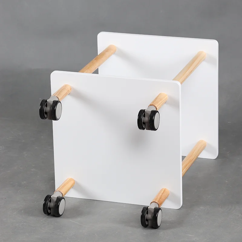 
Promotional 2 tiers modern simple design fancy wooden trolley for salon 